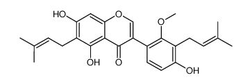 5,7,4'-trihydroxy-2'-methoxy-6,3'-diprenylisoflavone Structure