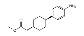 Cyclohexaneacetic acid, 4-(4-aminophenyl)-, methyl ester, trans结构式