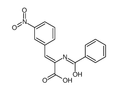 2-benzamido-3-(3-nitrophenyl)prop-2-enoic acid结构式