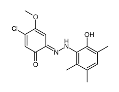 3-chloro-6-[(2-hydroxy-3,5,6-trimethylphenyl)hydrazinylidene]-4-methoxycyclohexa-2,4-dien-1-one Structure