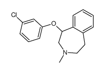 5-(3-chlorophenoxy)-3-methyl-1,2,4,5-tetrahydro-3-benzazepine结构式