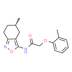 2-(2-methylphenoxy)-N-(5-methyl-4,5,6,7-tetrahydro-2,1-benzisoxazol-3-yl)acetamide structure