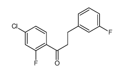 4'-CHLORO-2'-FLUORO-3-(3-FLUOROPHENYL)PROPIOPHENONE structure