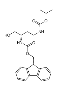 [(S)-3-(9H-fluoren-9-ylmethoxycarbonylamino)-4-hydroxybutyl]carbamic acid tert-butyl ester Structure