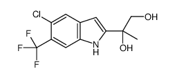 2-[5-chloro-6-(trifluoromethyl)-1H-indol-2-yl]propane-1,2-diol结构式