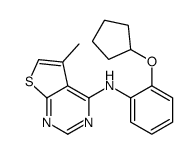 N-(2-cyclopentyloxyphenyl)-5-methylthieno[2,3-d]pyrimidin-4-amine Structure