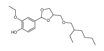 2-ethoxy-4-[4-(2-ethylhexoxymethyl)-1,3-dioxolan-2-yl]phenol结构式