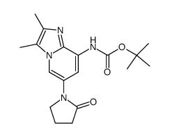 1,1-dimethylethyl [2,3-dimethyl-6-(2-oxo-1-pyrrolidinyl)imidazo[1,2-a]pyridin-8-yl]carbamate结构式