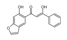 3-hydroxy-1-(6-hydroxy-1-benzofuran-5-yl)-3-phenylprop-2-en-1-one结构式