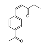 1-(4-acetylphenyl)pent-1-en-3-one Structure