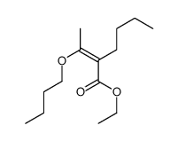 ethyl 2-(1-butoxyethylidene)hexanoate Structure