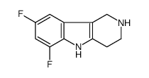 6,8-difluoro-2,3,4,5-tetrahydro-1H-pyrido[4,3-b]indole结构式