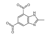 2-methyl-4,6-dinitro-1H-benzimidazole结构式