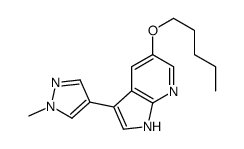 3-(1-methylpyrazol-4-yl)-5-pentoxy-1H-pyrrolo[2,3-b]pyridine结构式