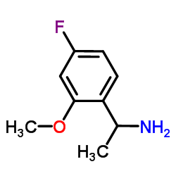 1-(4-Fluoro-2-methoxyphenyl)ethanamine结构式
