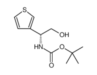Carbamic acid, N-[(1R)-2-hydroxy-1-(3-thienyl)ethyl]-, 1,1-dimethylethyl ester Structure