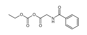 2-benzamidoacetic (ethyl carbonic) anhydride Structure