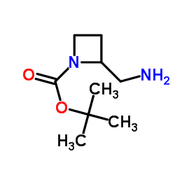 tert-Butyl 2-(aminomethyl)azetidine-1-carboxylate structure