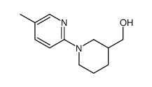 1-(5-甲基-2-吡啶基)-3-哌啶甲醇结构式