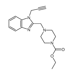 4-(1-Prop-2-ynyl-1H-benzoimidazol-2-ylmethyl)-piperazine-1-carboxylic acid ethyl ester结构式