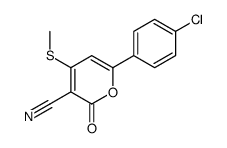 6-(4-chlorophenyl)-4-methylsulfanyl-2-oxopyran-3-carbonitrile Structure