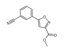 5-(3-氰基苯基)异噁唑-3-甲酸甲酯结构式