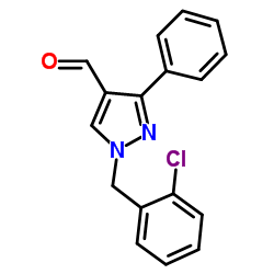 1-(2-Chlorobenzyl)-3-phenyl-1H-pyrazole-4-carbaldehyde结构式