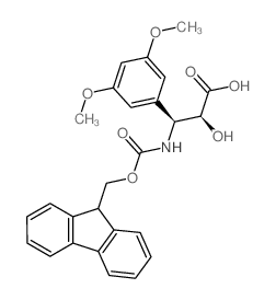 (2S,3S)-3-((((9H-FLUOREN-9-YL)METHOXY)CARBONYL)AMINO)-3-(3,5-DIMETHOXYPHENYL)-2-HYDROXYPROPANOIC ACID Structure