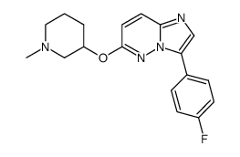 3-(4-fluoro-phenyl)-6-(1-methyl-piperidin-3-yloxy)-imidazo[1,2-b]pyridazine结构式