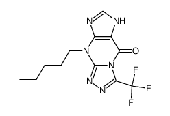 9-pentyl-3-(trifluoromethyl)-6,9-dihydro-5H-[1,2,4]triazolo[4,3-a]purin-5-one结构式