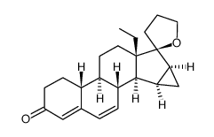 18-methyl-15β,16β-methylene-19-nor-20-spiroxa-4,6-dien-3-one结构式