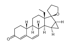 18-methyl-15β,16β-methylene-19-nor-20-spiroxa-4,6-dien-3-one Structure