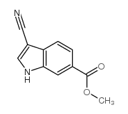 3-cyano-1H-Indole-6-carboxylic acid methyl ester structure