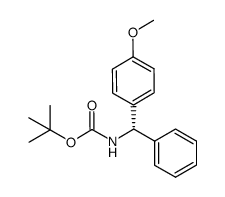 (S)-N-tert-butyloxycarbonyl-α-(4-methoxyphenyl)benzylamine结构式