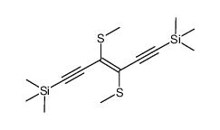 1,6-bis(trimethylsilyl)-3,4-bis(methylsulfanyl)hex-3-ene-1,5-diyne结构式