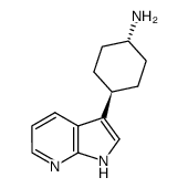trans-4-(1H-pyrrolo[2,3-b]pyridin-3-yl)-cyclohexylamine结构式