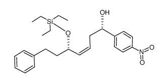 (1S,5S,Z)-1-(4-nitrophenyl)-7-phenyl-5-(triethylsilyloxy)hept-3-en-1-ol结构式