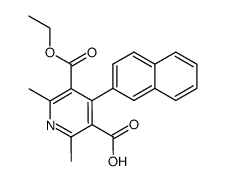 2,6-dimethyl-4-naphthalen-2-yl-pyridine-3,5-dicarboxylic acid monoethyl ester Structure