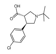 (3S,4R)-1-t-butyl-4-(4-chlorophenyl)pyrrolidine-3-carboxylic acid Structure