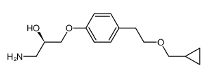 (2R)-3-<4-<2-(cyclopropylmethoxy)ethyl>phenoxy>-2-hydroxypropylamine Structure