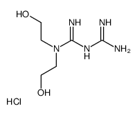 3-(diaminomethylidene)-1,1-bis(2-hydroxyethyl)guanidine,hydrochloride Structure