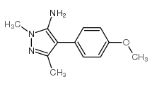 4-(4-methoxyphenyl)-2,5-dimethylpyrazol-3-amine structure