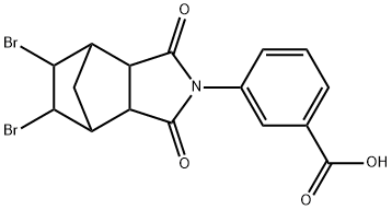 3-(5,6-Dibromo-1,3-dioxooctahydro-2H-4,7-methanoisoindol-2-yl)benzoic acid Structure