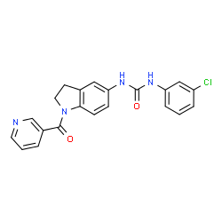 N-(3-chlorophenyl)-N'-[1-(3-pyridinylcarbonyl)-2,3-dihydro-1H-indol-5-yl]urea picture