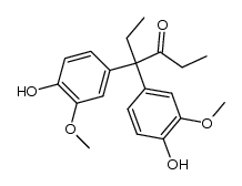 4,4-bis-(4-hydroxy-3-methoxy-phenyl)-hexan-3-one结构式
