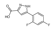 3-(2,4-Difluorophenyl)-1H-pyrazole-5-carboxylic acid结构式