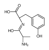 (2S)-2-[[(2S)-2-aminopropanoyl]amino]-3-(3-hydroxyphenyl)propanoic acid Structure