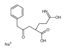 sodium,(2R)-2-(3-amino-3-oxopropyl)-4-oxo-5-phenylpentanoic acid结构式