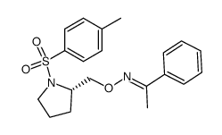 1-Phenyl-ethanone O-[(S)-1-(toluene-4-sulfonyl)-pyrrolidin-2-ylmethyl]-oxime Structure