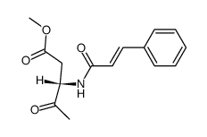 (S)-4-Oxo-3-[(E)-(3-phenyl-acryloyl)amino]-pentanoic acid methyl ester Structure